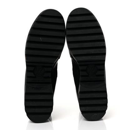 Louis Vuitton Suede Calfskin Monogram LV Black Heart Laureate Platform Desert Boots 39 Black 5 of 7