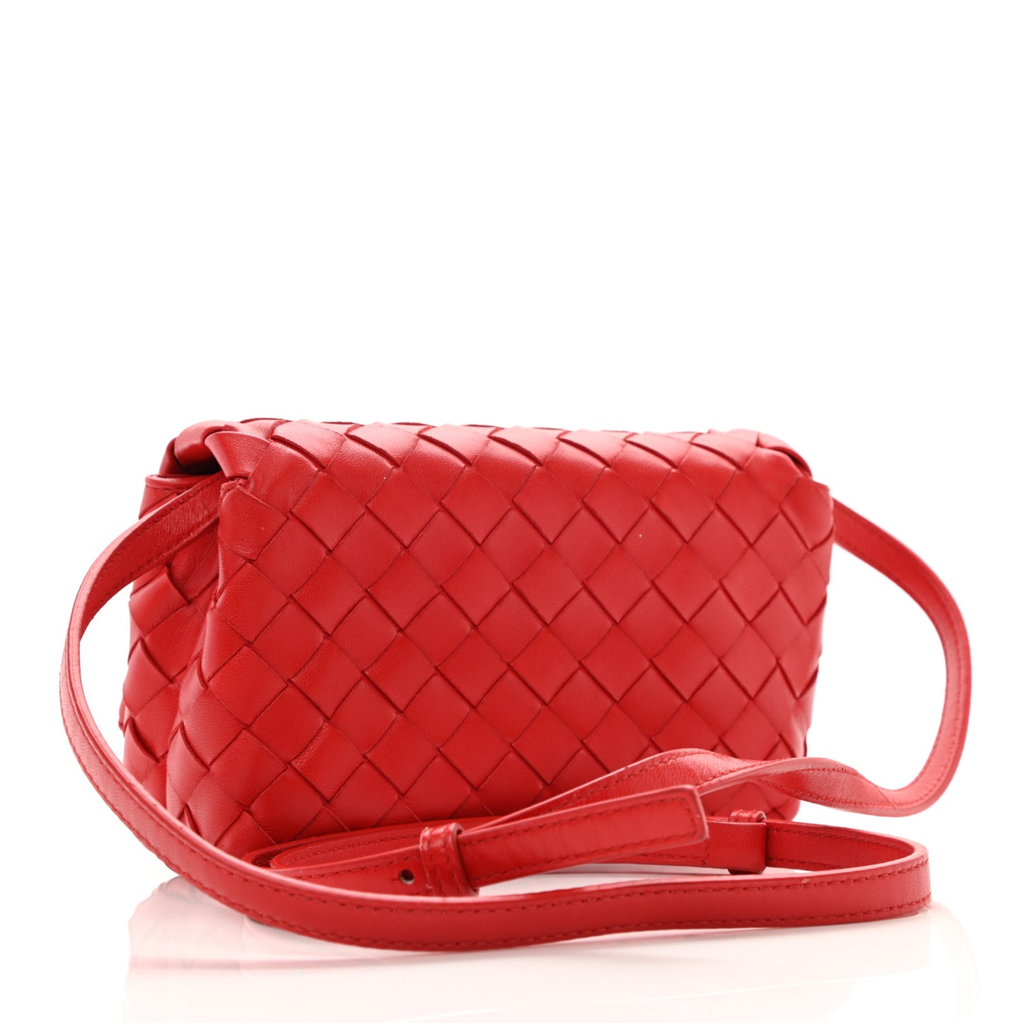 Nappa Intrecciato Mini Crossbody Red