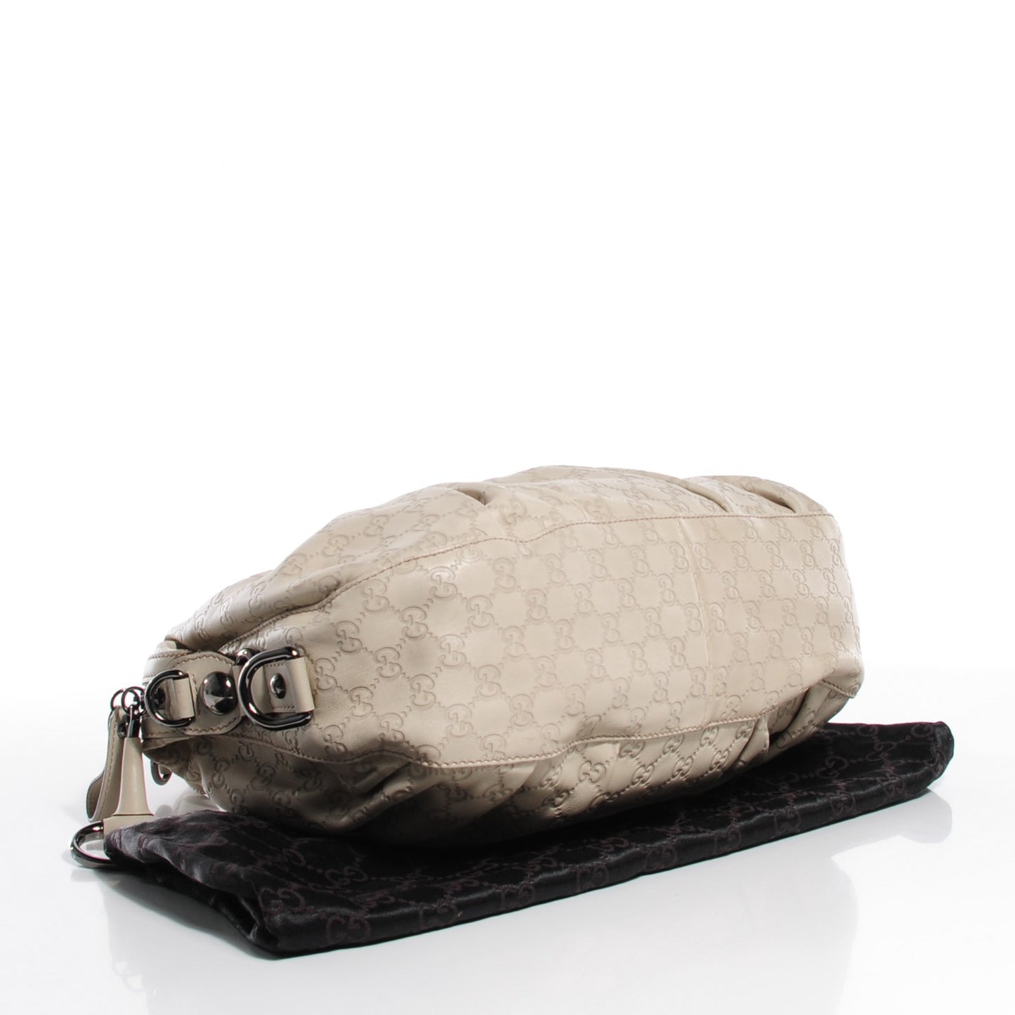 Guccissima Icon Bit Medium Boston Off White