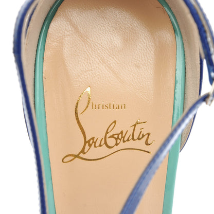 Christian Louboutin Gomme Patent Gwynitta 100 Sandals 38 Version Neptune 7 of 8
