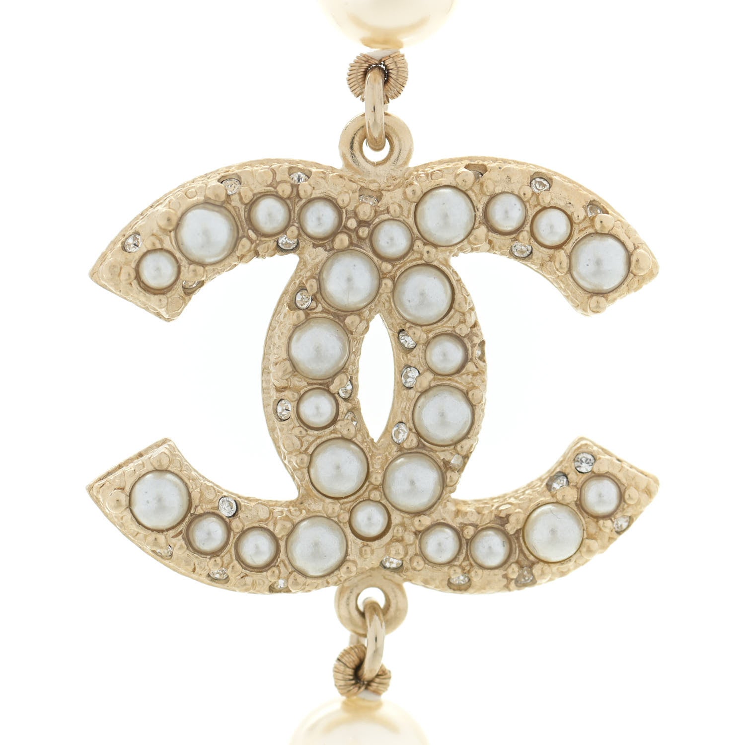 Chanel Pearl CC 100th Anniversary Necklace Light Gold 3 of 6