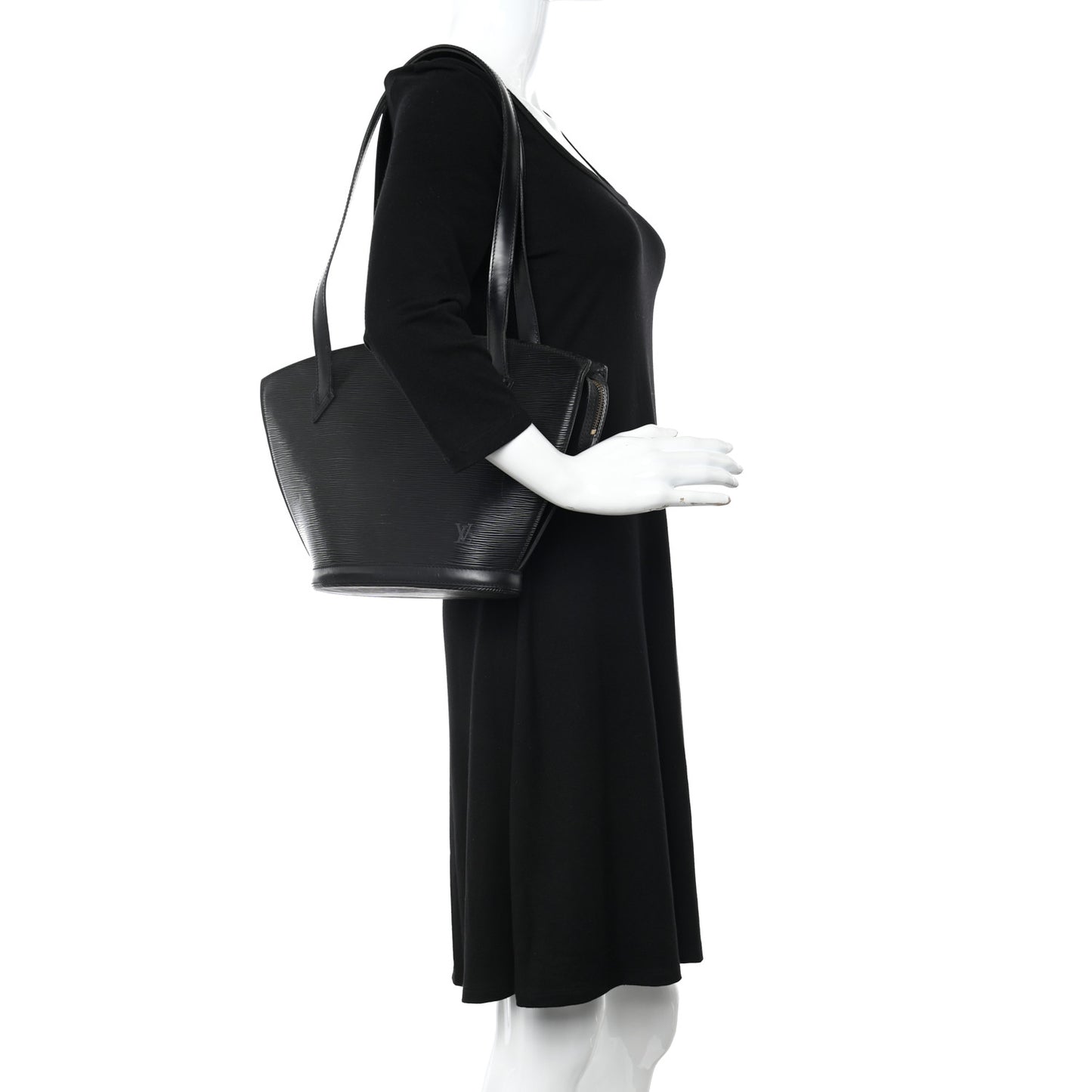 Epi Saint Jacques PM Long Straps Black