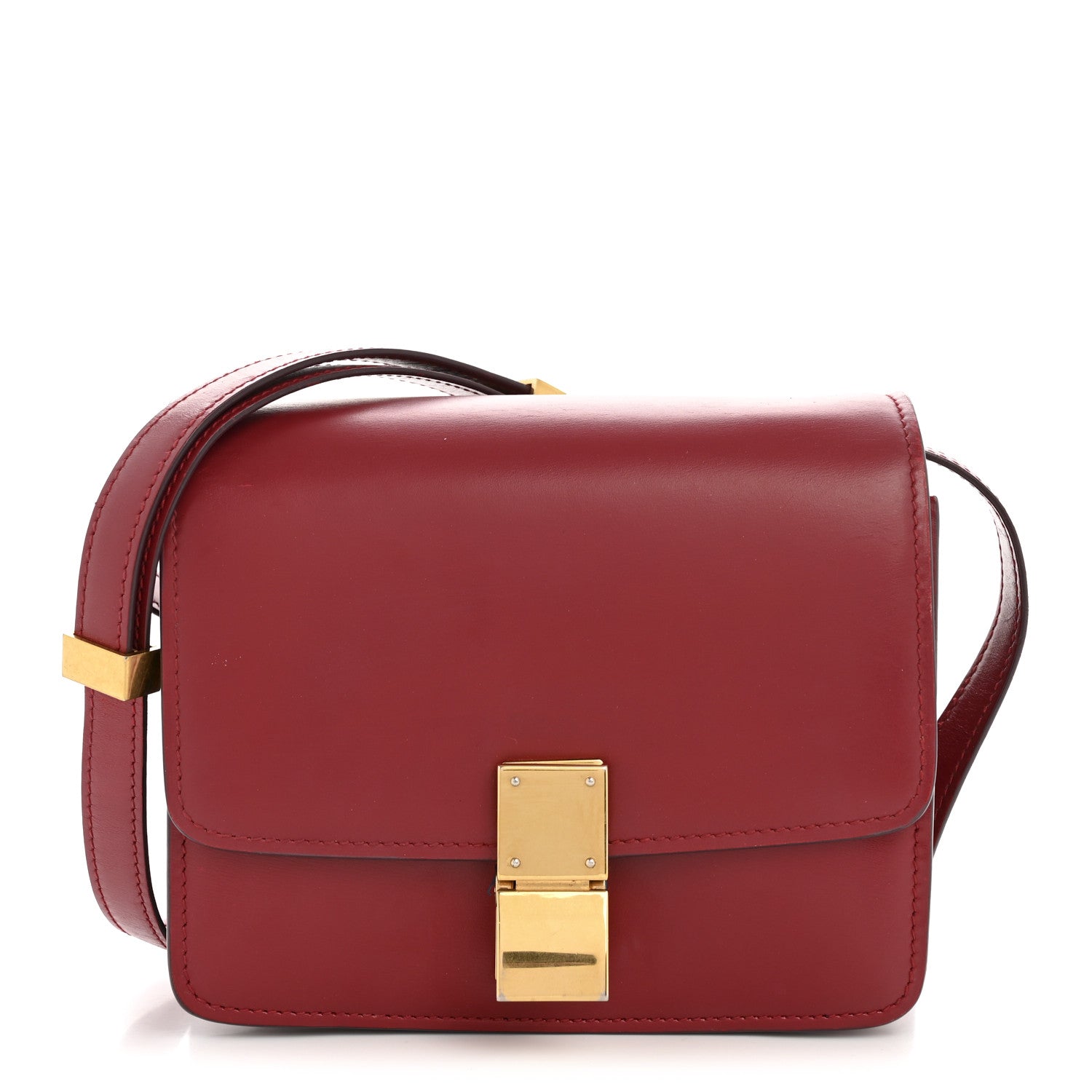 Celine Box Calfskin Small Classic Box Flap Bag Red 1 of 14