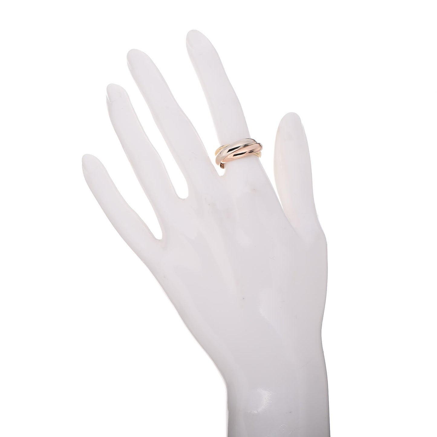 18K Pink Yellow White Gold Classic Trinity Ring 51 5.75