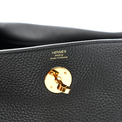 Hermes Taurillon Clemence Lindy 26 Black 6 of 11