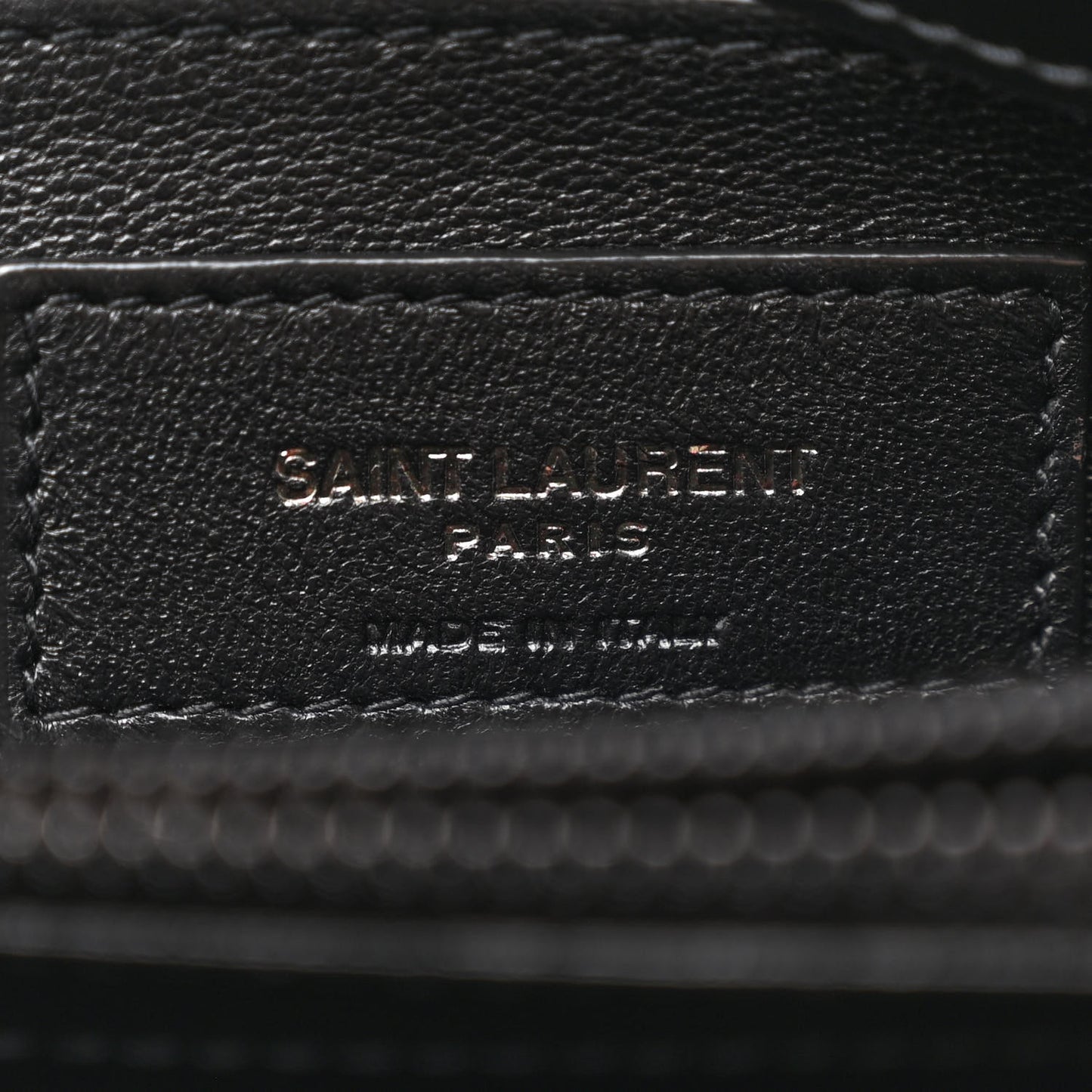 Calfskin Y Quilted Monogram Monochrome Small Loulou Chain Satchel Black