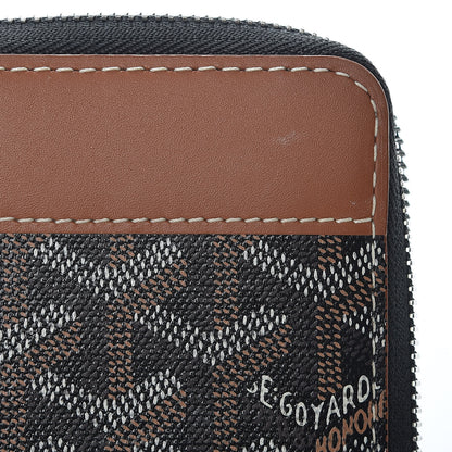Goyard Goyardine Matignon Zip Around GM Wallet Black Gold 10 of 12