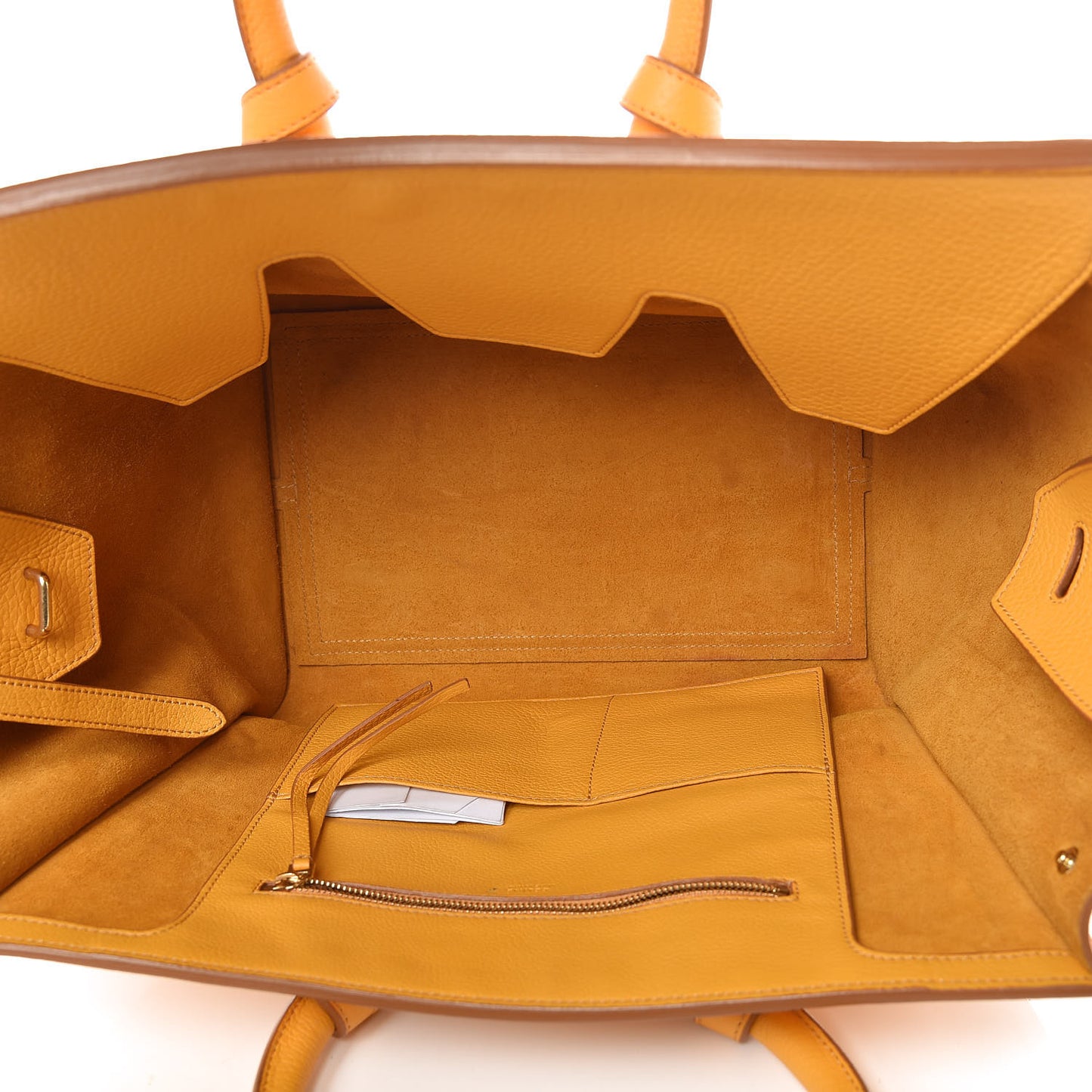 Crisped Calfskin Large Tie Knot Tote Saffron
