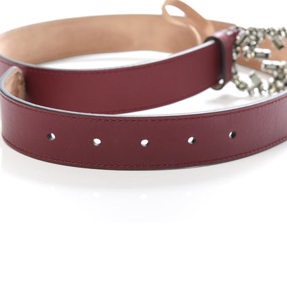 Gucci Calfskin Crystal Interlocking G Belt 75 30 4 of 8