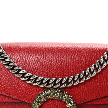 Gucci Dollar Calfskin Swarovski Crystal Small Dionysus Shoulder Bag Hibiscus Red 8 of 10