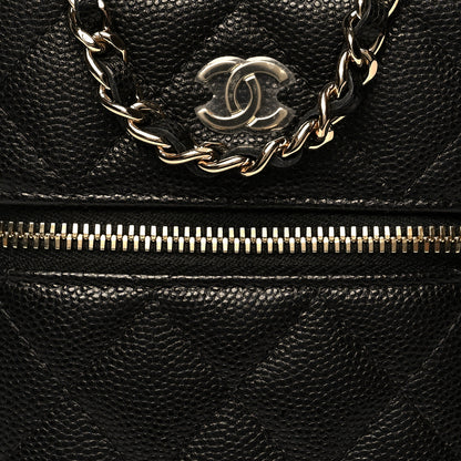 Chanel Caviar Quilted Phone Holder With Chain Black 8 of 10