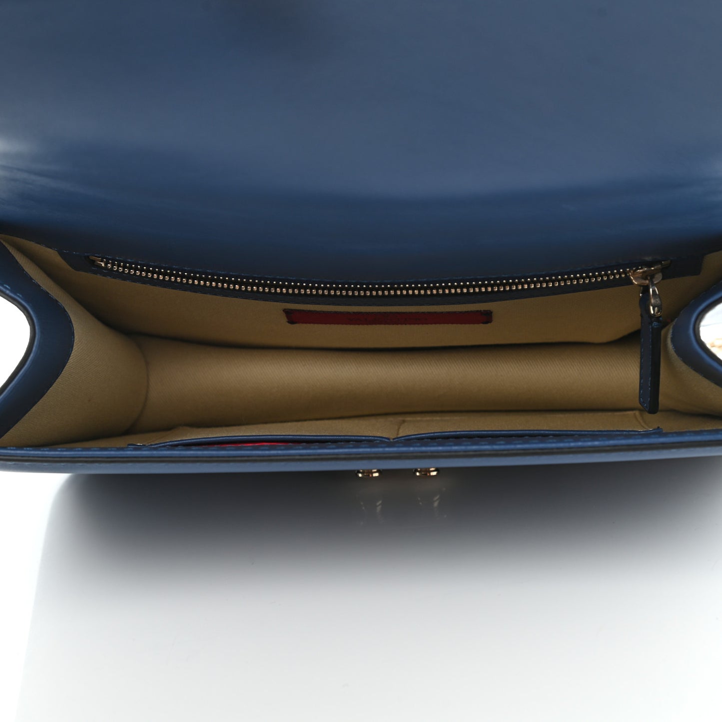 Vitello Medium Glam Lock Rockstud Flap Indigo