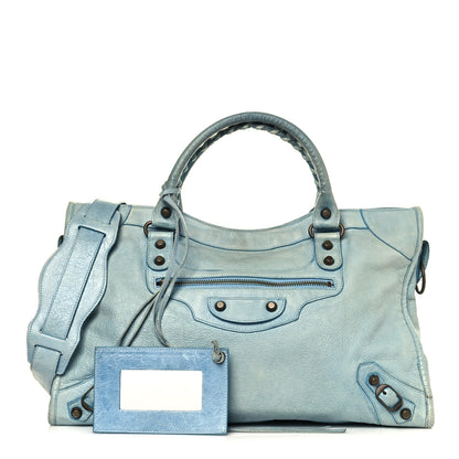 Balenciaga Agneau Classic Hardware City Bleu Acier 1 of 21
