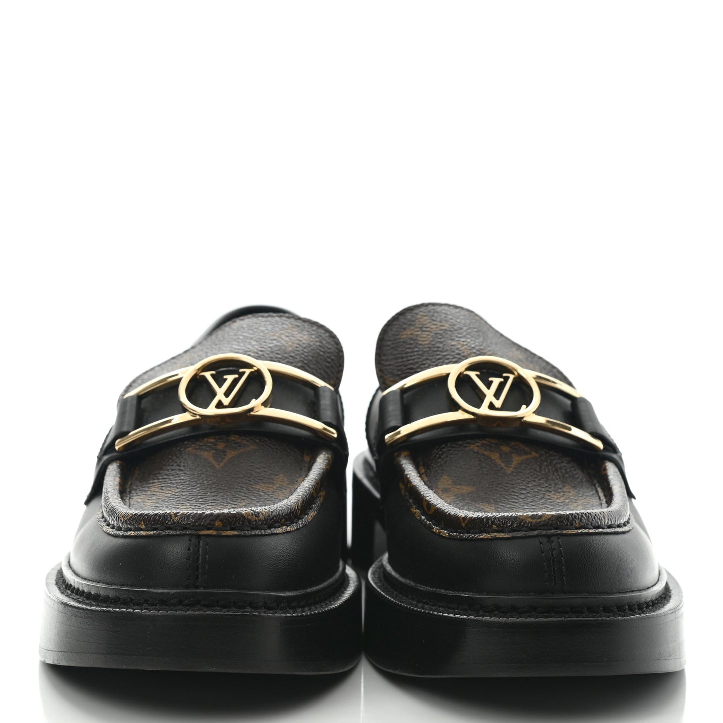 Monogram Calfskin Academy Loafers 39 Black