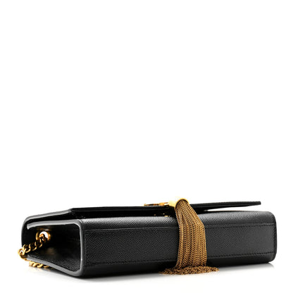 Saint Laurent Grain De Poudre Small Classic Monogram Kate Tassel Satchel Black 4 of 11
