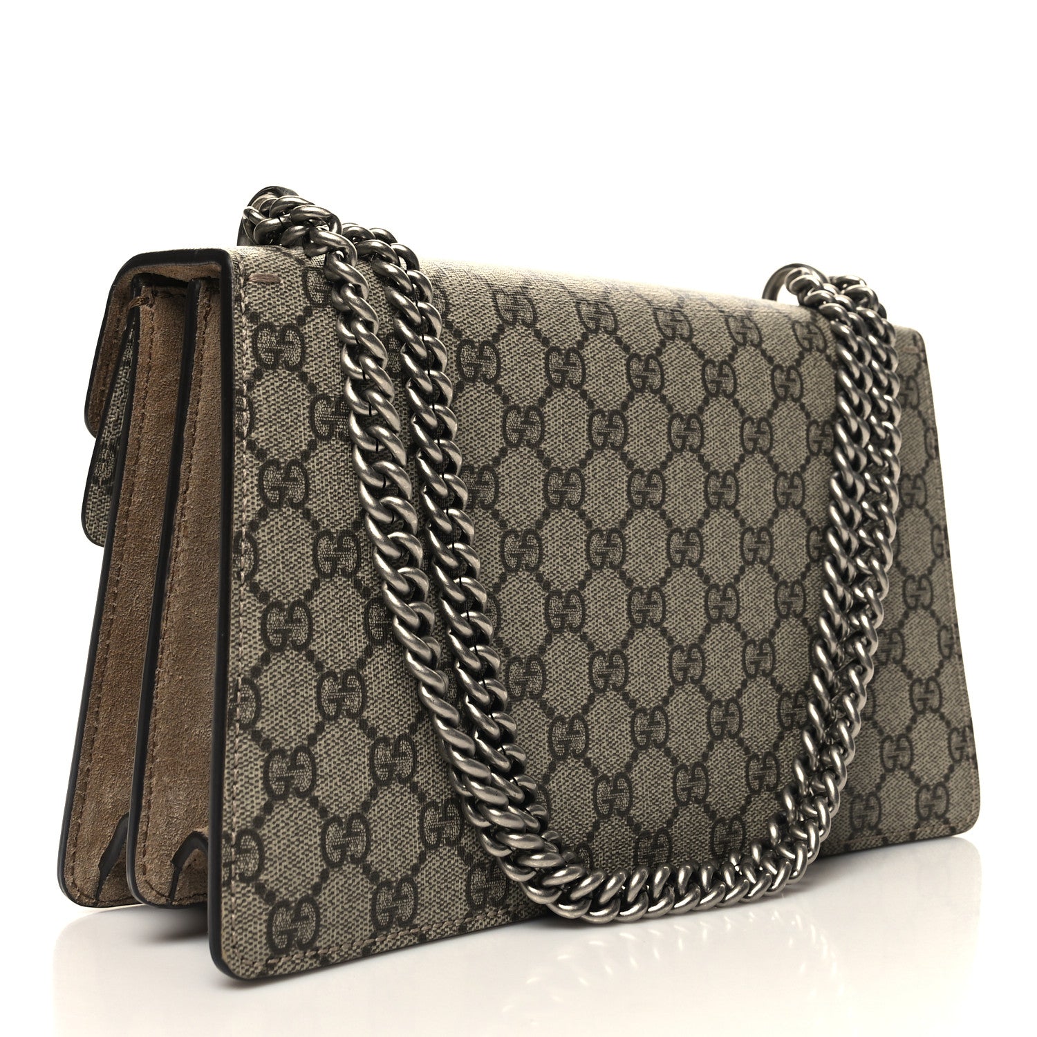Gucci GG Supreme Monogram Small Dionysus Shoulder Bag Taupe 2 of 13