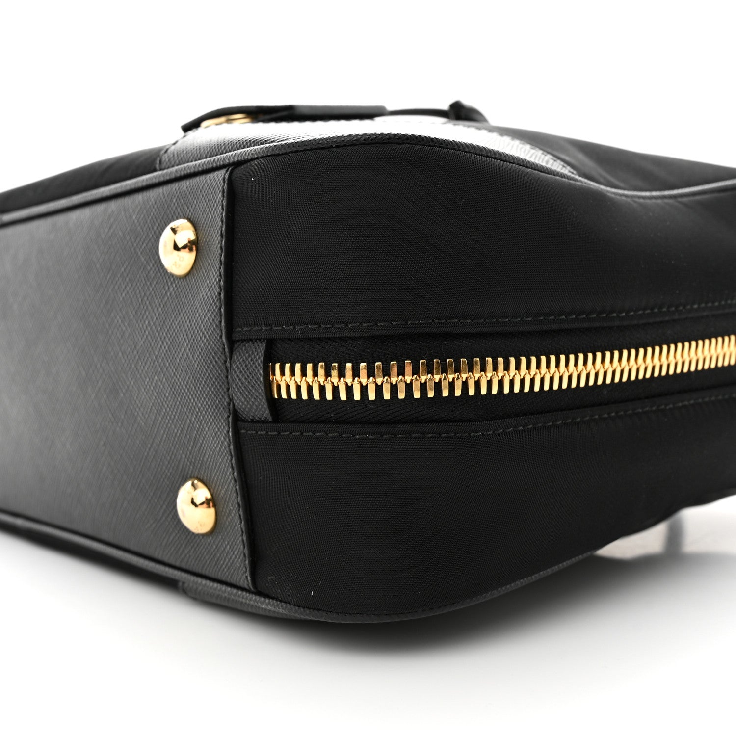 Prada Re-Nylon Saffiano Large Re-Edition 1978 Two Handle Bag Black 9 of 9