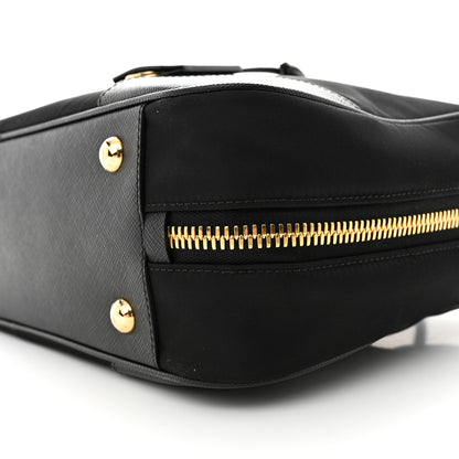 Prada Re-Nylon Saffiano Large Re-Edition 1978 Two Handle Bag Black 9 of 9