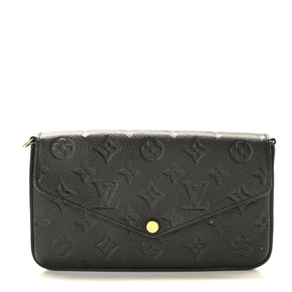 Louis Vuitton Empreinte Pochette Felicie Chain Wallet Black 1 of 10