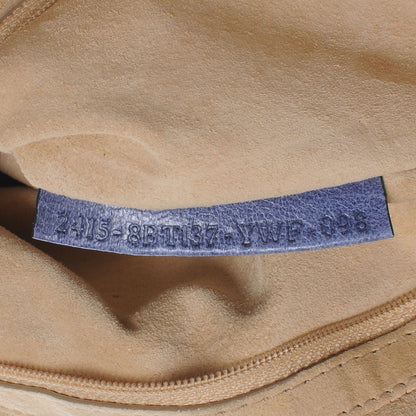 Fendi Goatskin Whipstitch Large Convertible Baguette Blue 7 of 9