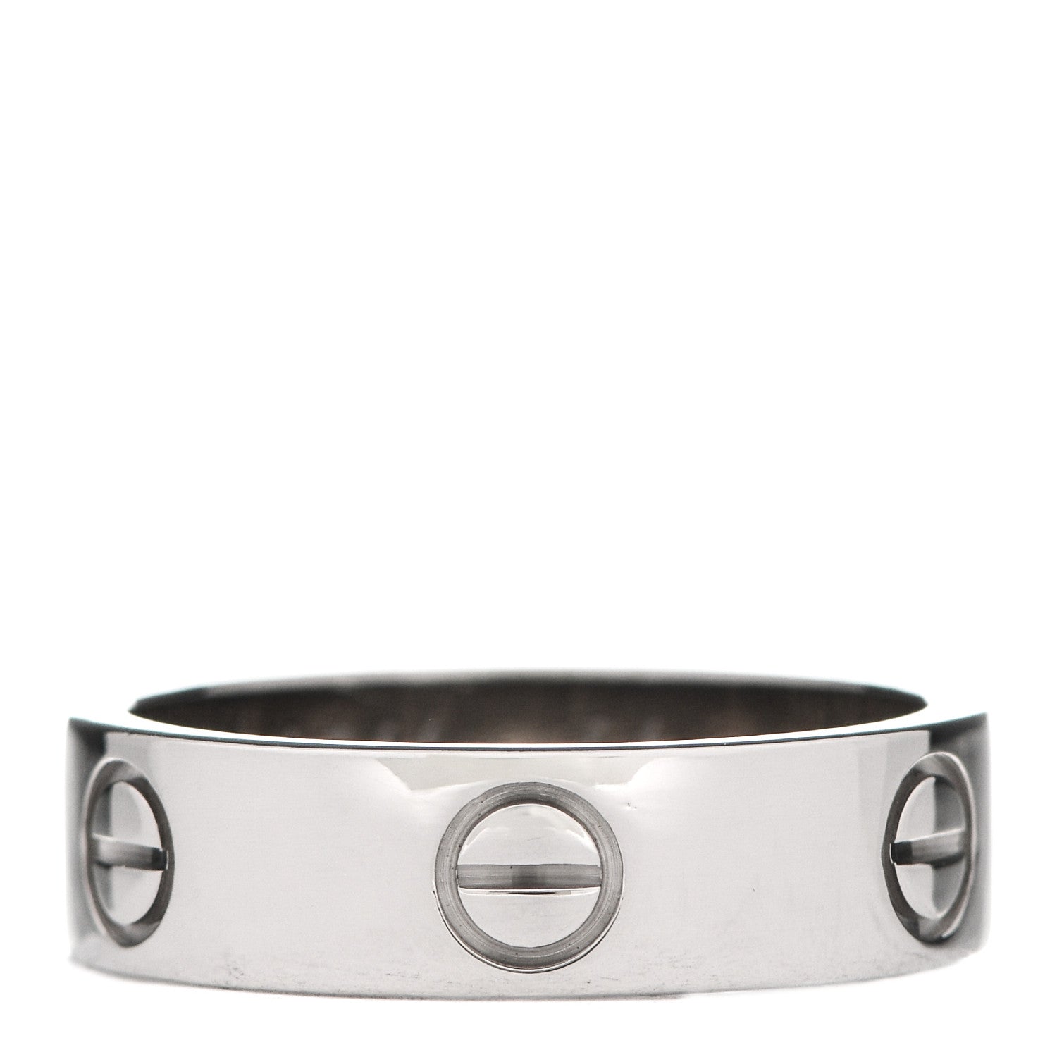 Cartier 18K White Gold 5.5mm LOVE Ring 56 7.5 1 of 5