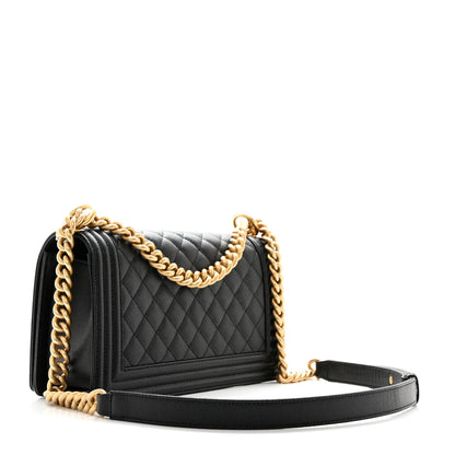 Chanel Caviar Quilted Medium Boy Flap Black 3 of 10