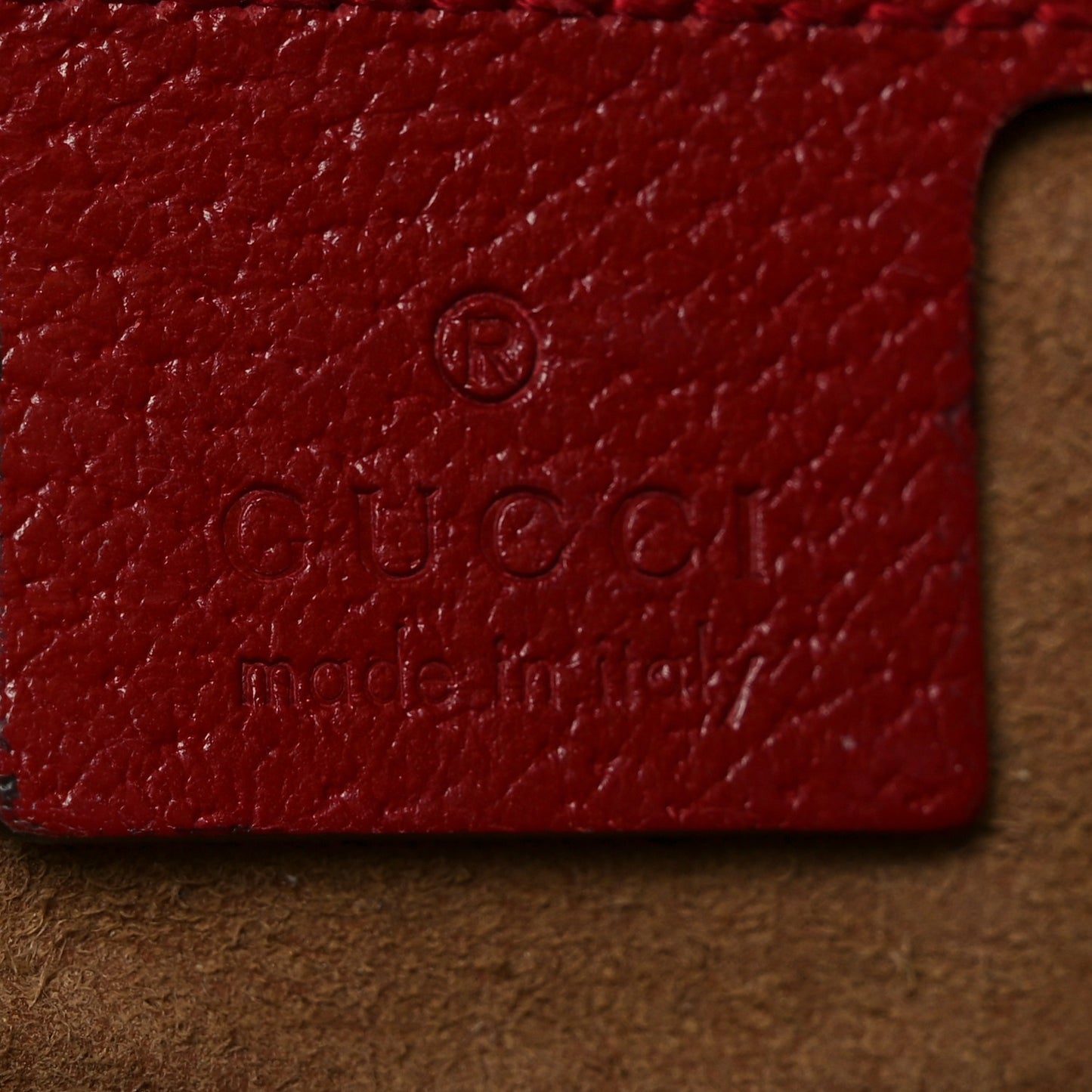 GG Supreme Monogram Tian Medium Shopping Tote Beige Multicolor Red