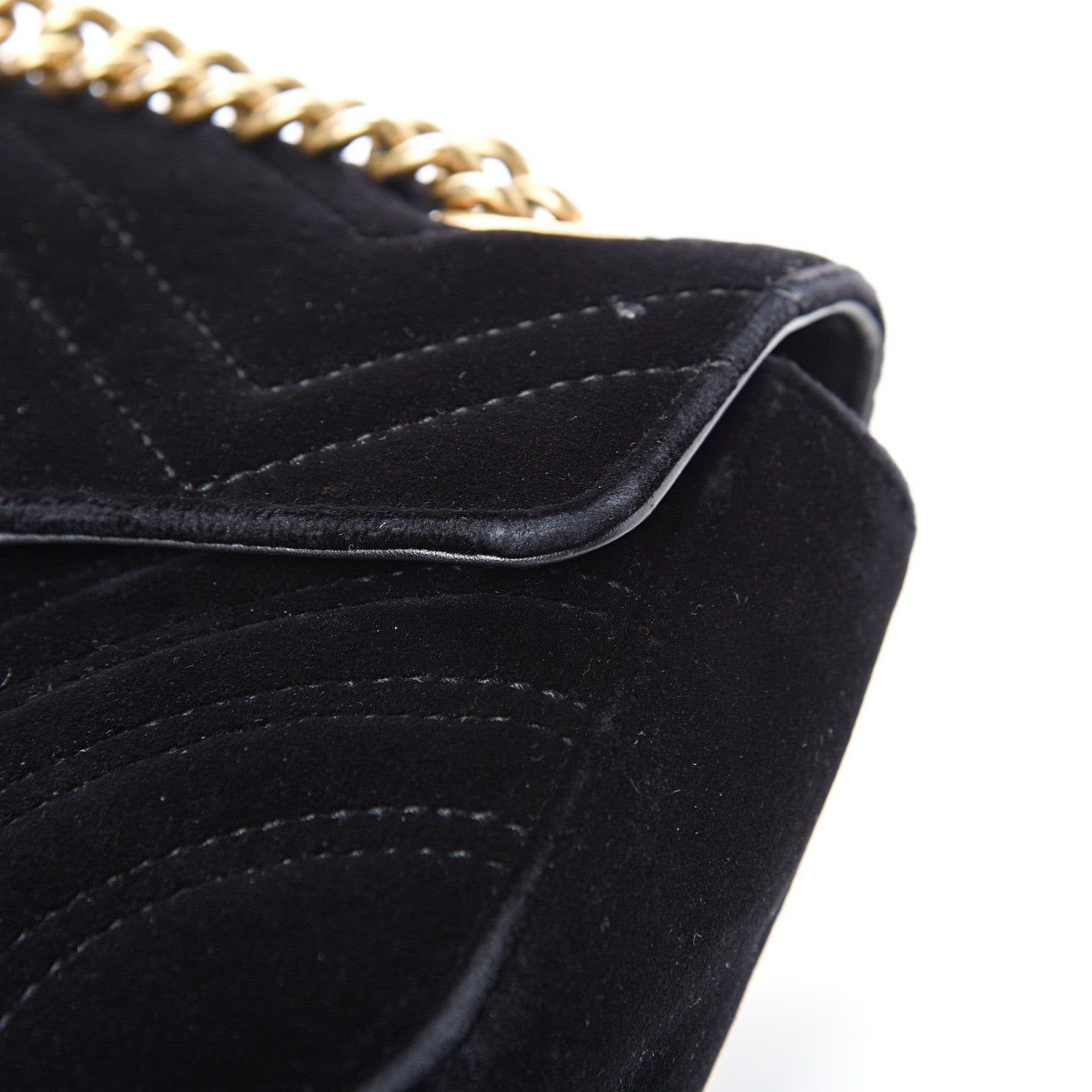 Gucci Velvet Matelasse Mini GG Marmont Shoulder Bag Black 20 of 22