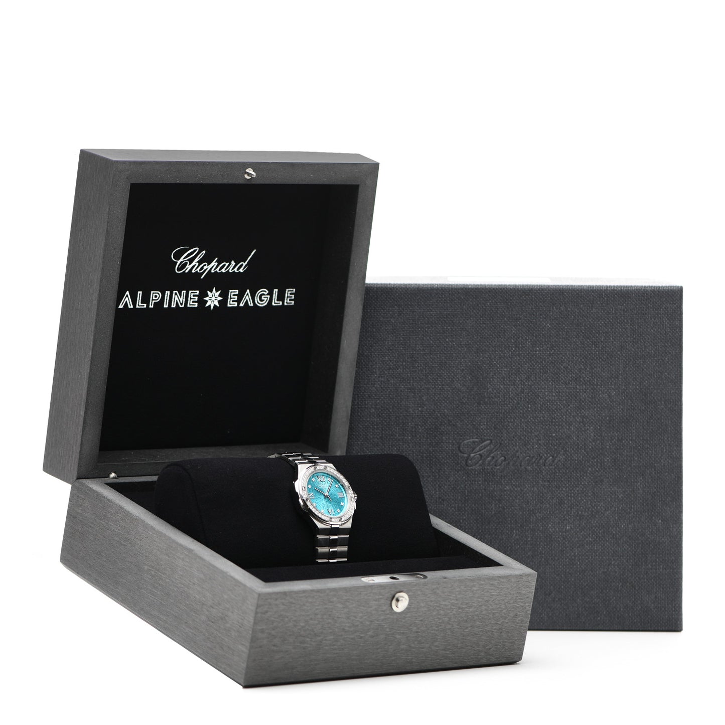 Lucent Steel Diamond Bezel 36mm Alpine Eagle Automatic Watch Maritime Blue