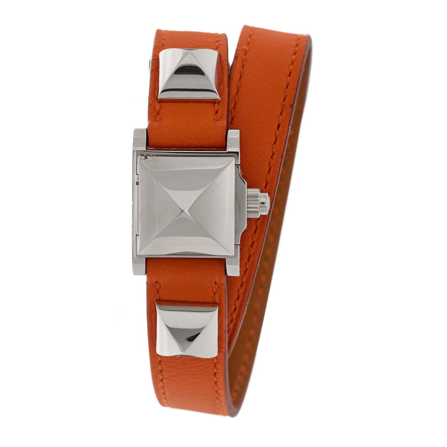 Stainless Steel Swift 16mm Medor Double Tour Quartz Watch Orange