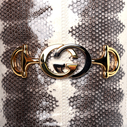 Gucci Snakeskin Mini Zumi Bucket Bag Grey 10 of 11
