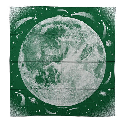 Hermes Silk Cashmere Clair De Lune Shawl 140 Green 1 of 4