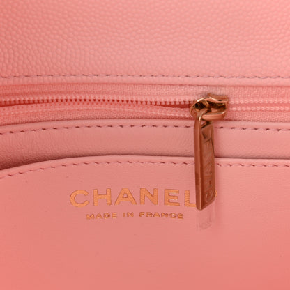 Chanel Caviar Quilted Mini Retro Twist Top Handle Flap Light Pink 6 of 11
