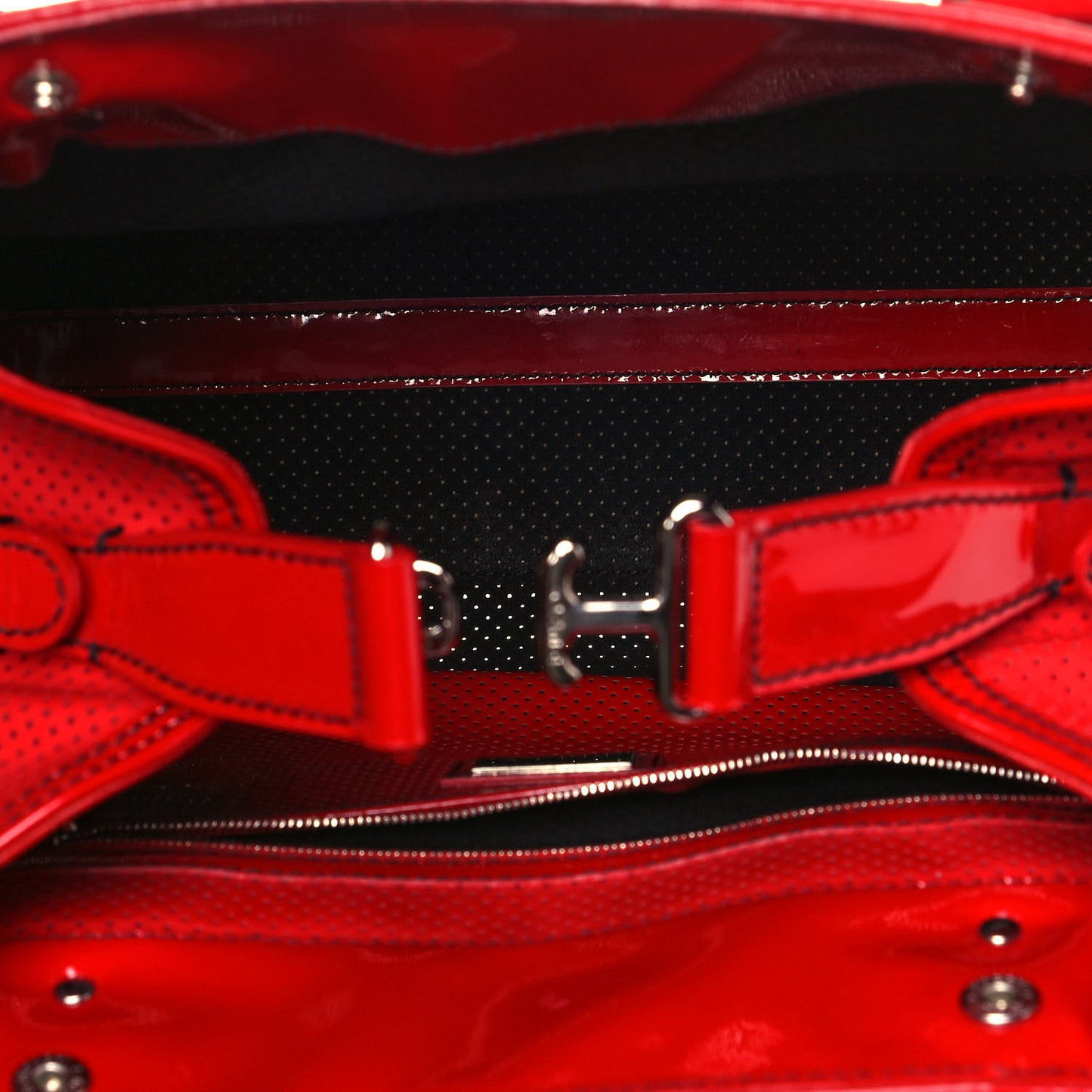 Canvas Patent Grommet De Jour Tote Red