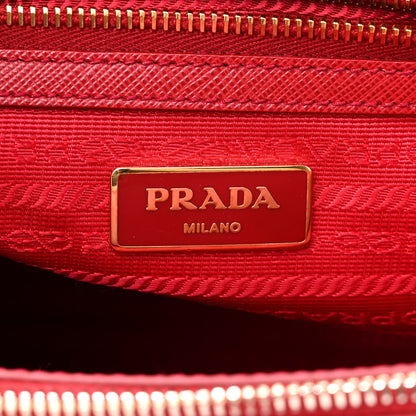 Prada Saffiano Small Galleria Double Zip Tote Fuoco 6 of 12