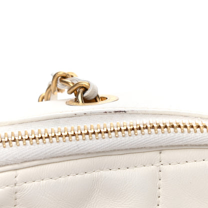 Chanel Lambskin Quilted Diamond Clutch With Chain White 11 of 12