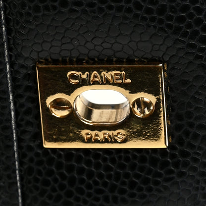 Chanel Caviar Quilted Jumbo Single Flap Black 7 of 11