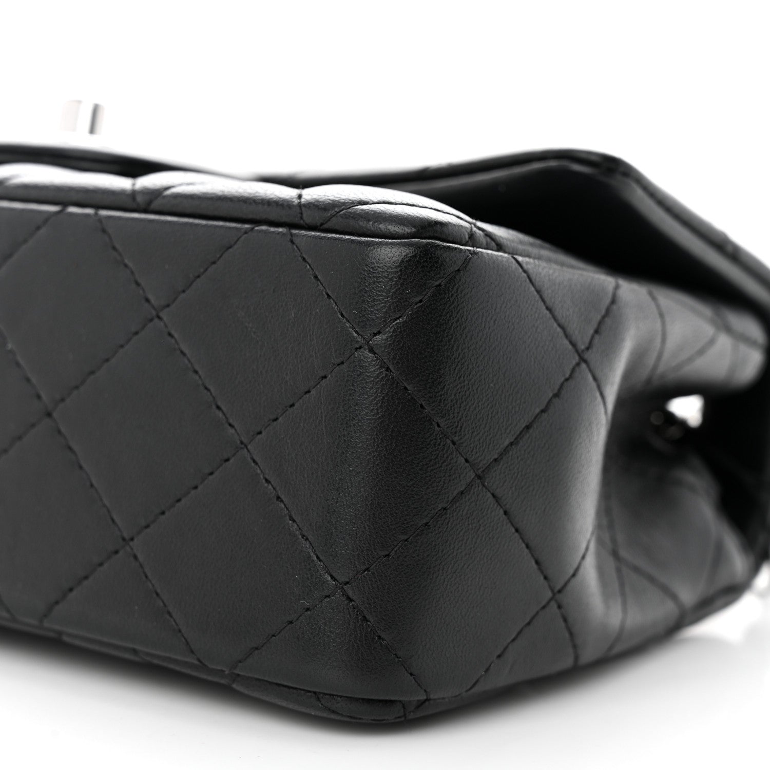 Chanel Lambskin Quilted Mini Rectangular Flap Black 10 of 11