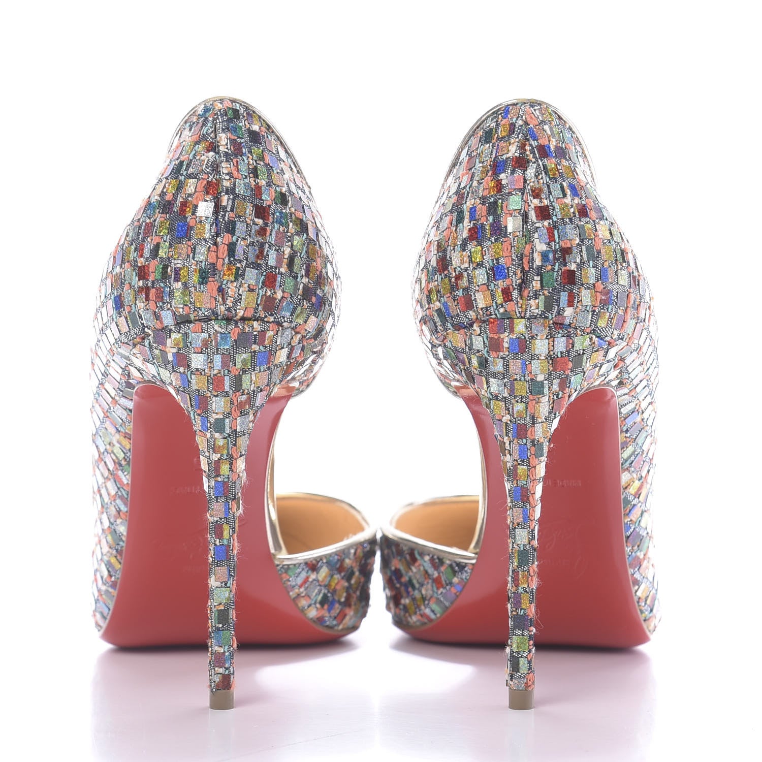 Christian Louboutin Tresse Vitraux Specchio Iriza 100 Pumps 35 Multicolor Silver 5 of 9