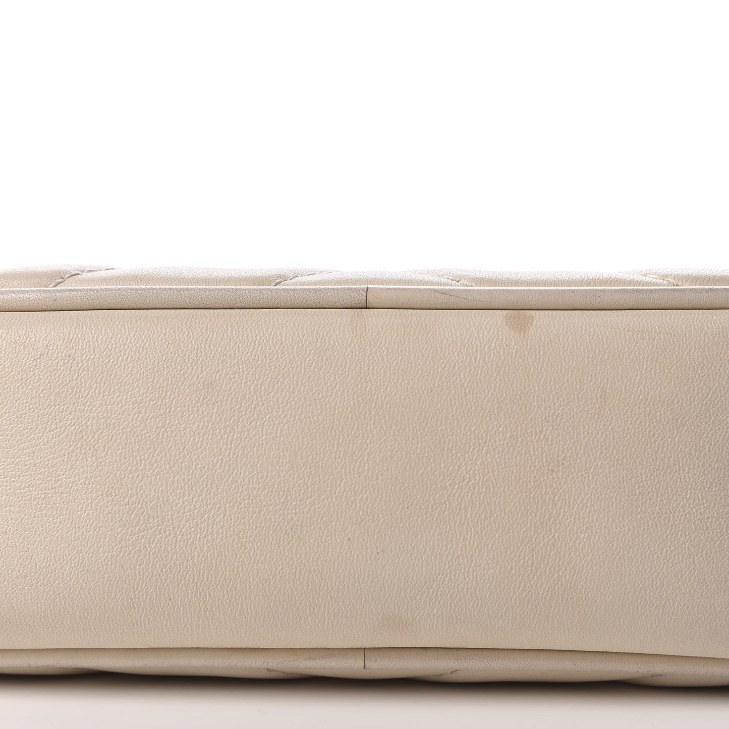 Calfskin Matelasse Mini GG Marmont Chain Shoulder Bag White