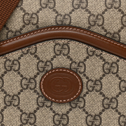 Gucci GG Supreme Monogram Azalea Calfskin Retro Interlocking G Messenger Shoulder Bag Beige Ebony Brown Sugar 8 of 10