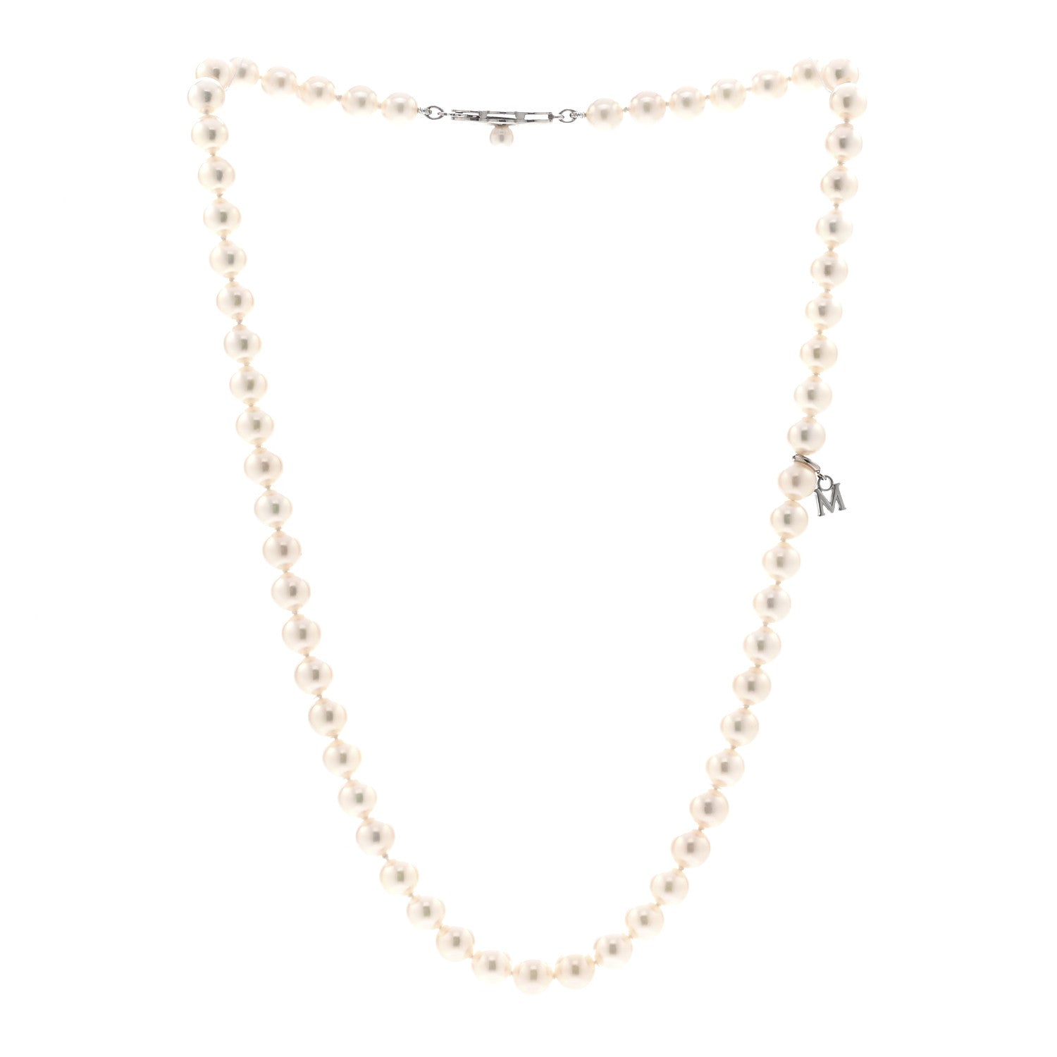 Mikimoto 18K White Gold Akoya Cultured Pearl 6-6.5mm Strand Necklace 16" 3 of 5