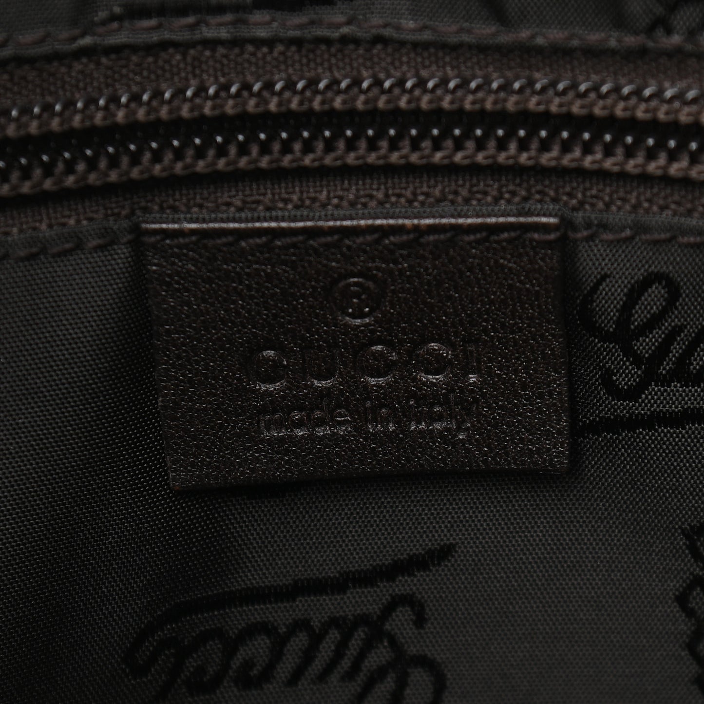 Guccissima Medium Flat Messenger Bag Dark Brown