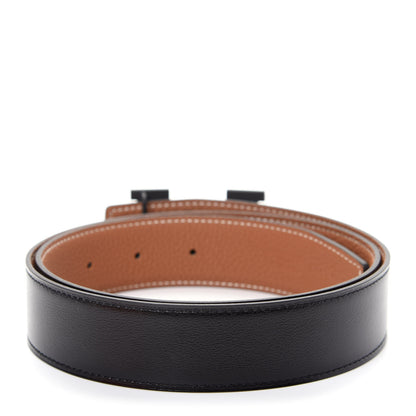 Hermes 135 Togo 32mm H Belt 80 Black Gold 2 of 6