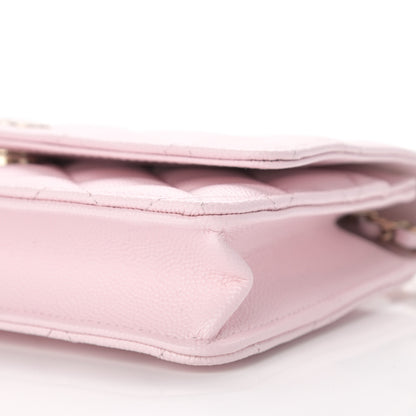 Chanel Caviar Quilted Wallet On Chain WOC Light Pink 10 of 10