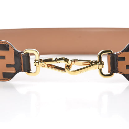 Fendi Calfskin FF 1974 Embossed Strap You Tobacco Black 5 of 5