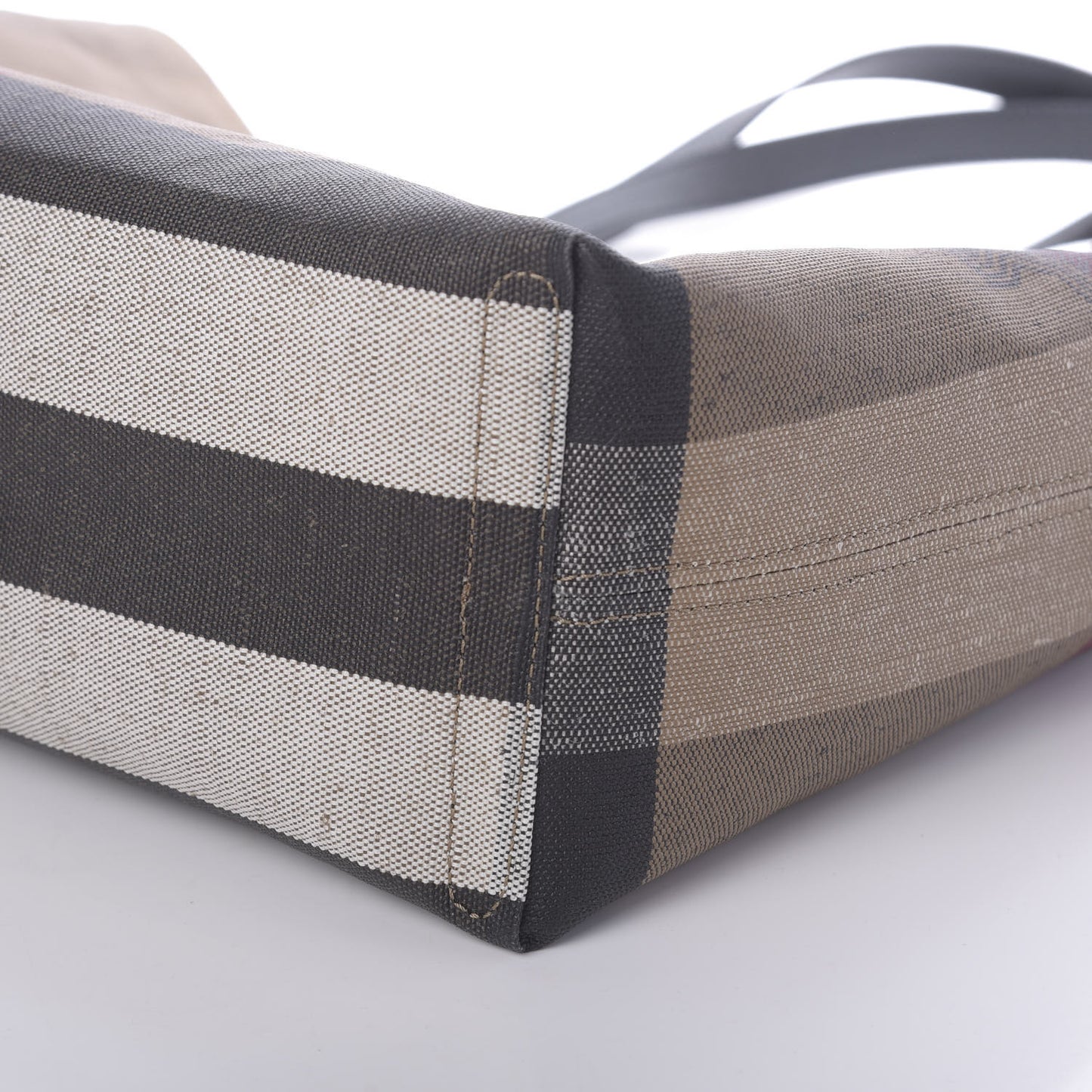 Coated Canvas Mega Check Medium Doodle Tote Black