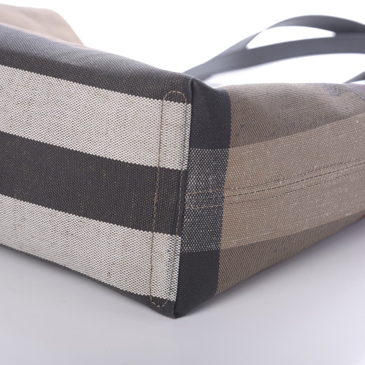 Burberry Coated Canvas Mega Check Medium Doodle Tote Black 8 of 9