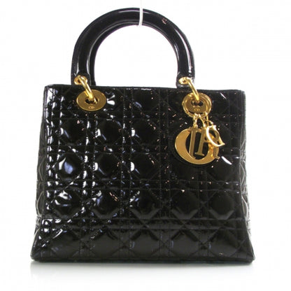 Christian Dior Patent Cannage Lady Dior Black 1 of 9