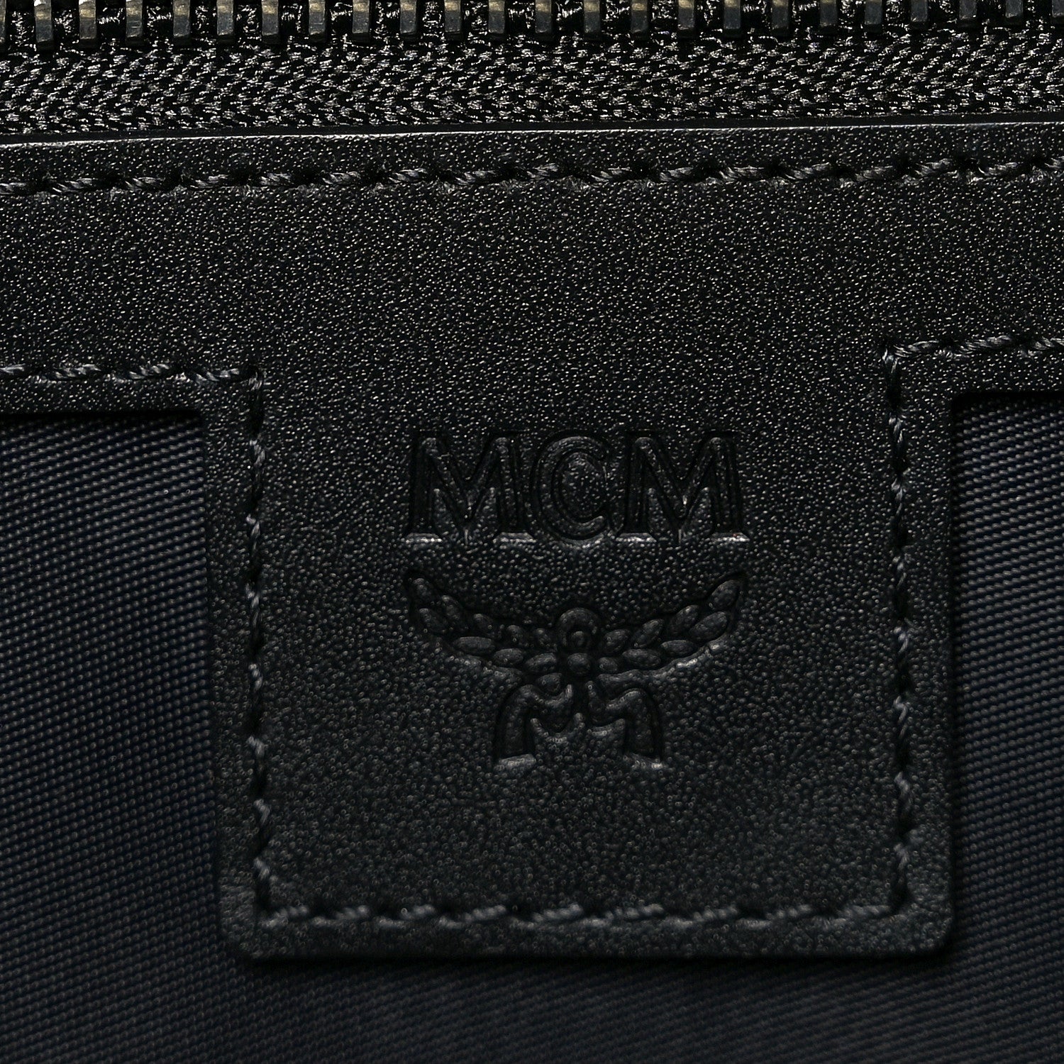 MCM Visetos Ottomar Checkerboard Weekender Duffle Bag Blue